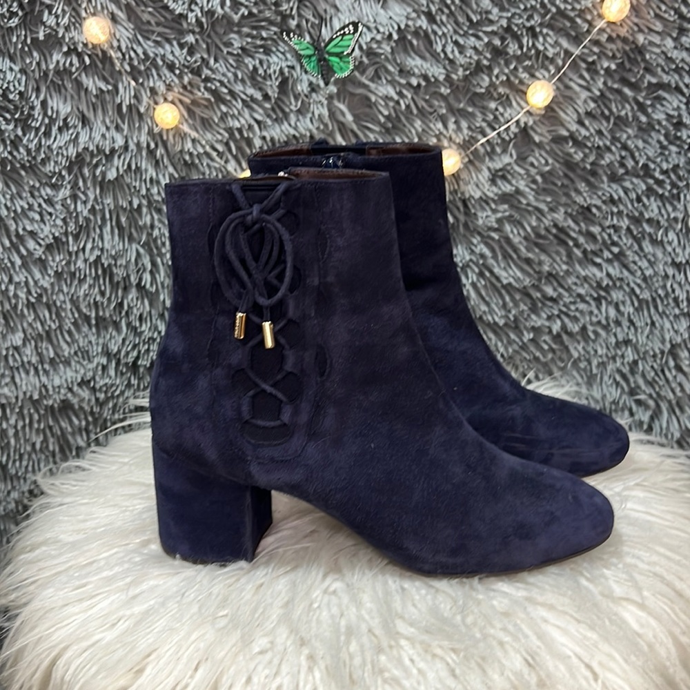 Navy Cole Han bootie